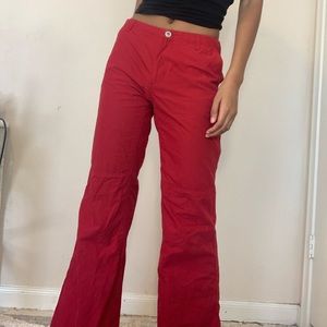Red Y2K pants